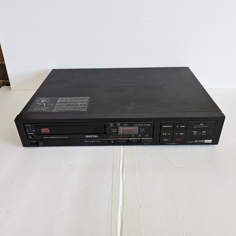 Sansui CD-V350 Vintage CD Player Japan Parts Repair Powers On HiFi Retro...